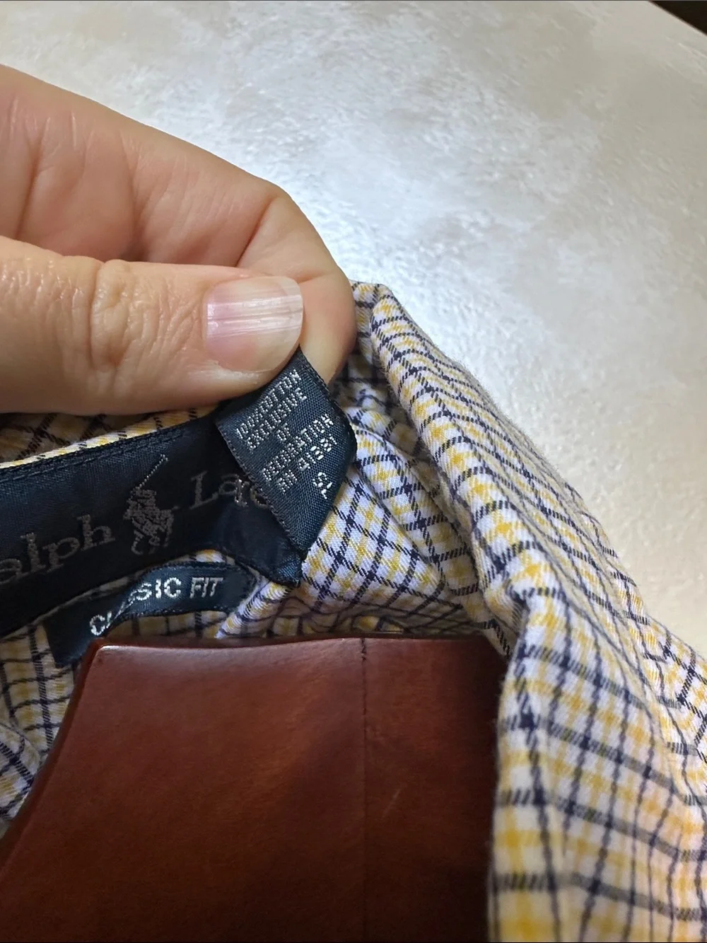 Polo by Ralph Lauren Blue and White Check Button-Down Shirt